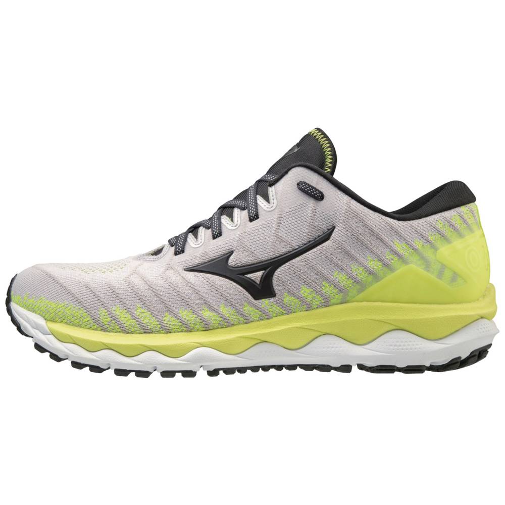 Mizuno Men's Wave Sky 4 WAVEKNIT™ Running Shoes White/Yellow (411220-FTJ)